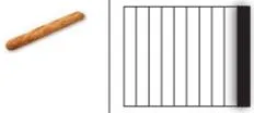 Grille téflon avec couteau en plastique 10 divisions ; 250 - 600gr ; 50x415mm DSG101001P